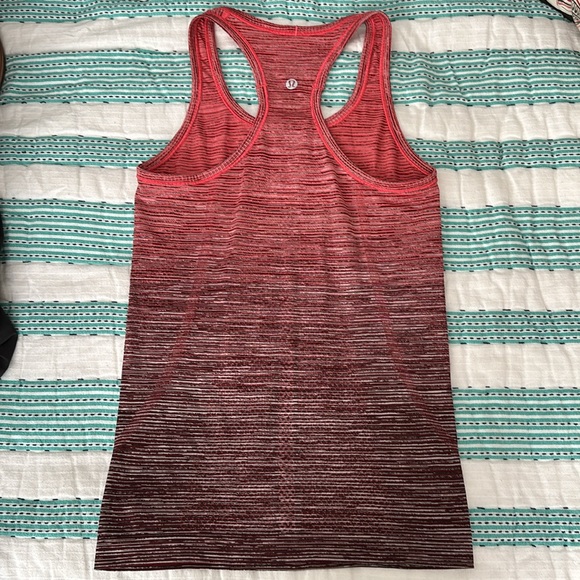 Lululemon Red and Black Swiftly Tech Racerback Tank Top - Picture 7 of 9